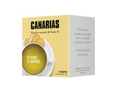 CANARIAS - TE VERDE Y JENGIBRE 10 PK