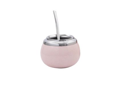 CERAMIC & STAINLESS STEEL GOURD + STRAW