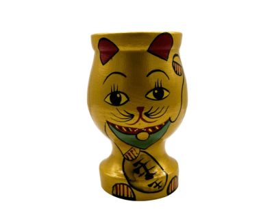 HAND PAINTED MANEKI-NEKO GOURD