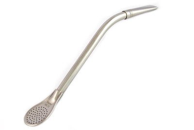 TAUMER 19 CM CURVED STAINLESS STEEL DRINKING STRAW