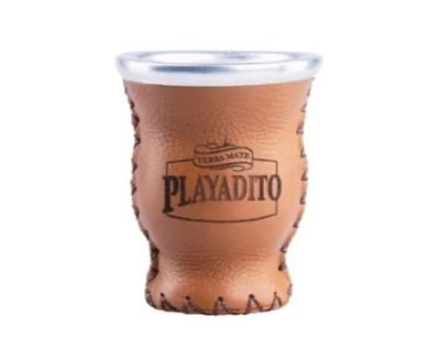 PLAYADITO GLASS & LEATHER GOURD