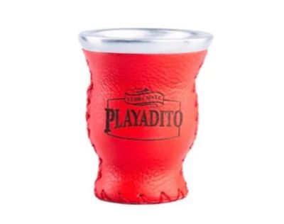 PLAYADITO GLASS & LEATHER GOURD